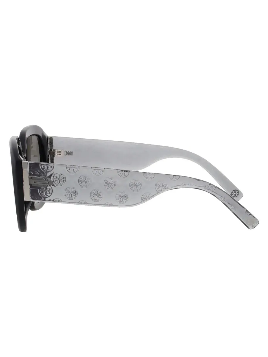 Женские солнцезащитные очки Tory Burch Grey Square TY7218U 170911 54 — изображение 4 из 5, черный