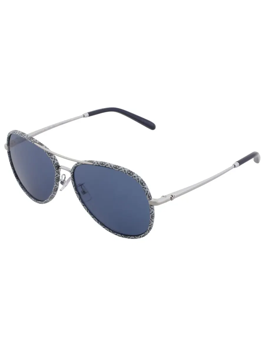 Женские солнцезащитные очки Tory Burch темно-синего цвета "Пилотер" TY6114 32744L 58 — изображение 3 из 5, серебряный