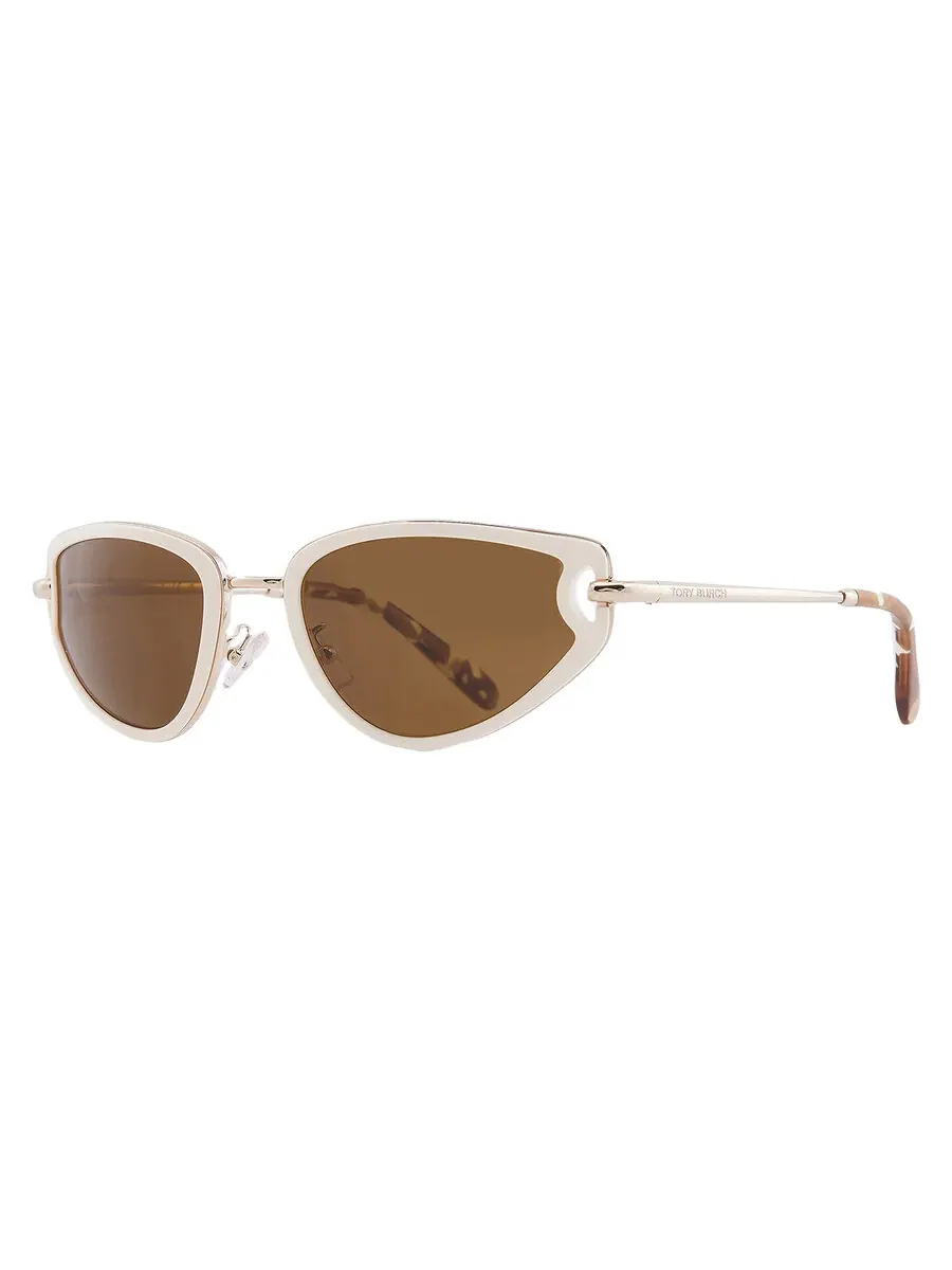 Солнцезащитные очки женские Tory Burch Ochre Cat Eye TY6115 334673 53 — изображение 2 из 5, слоновая кость