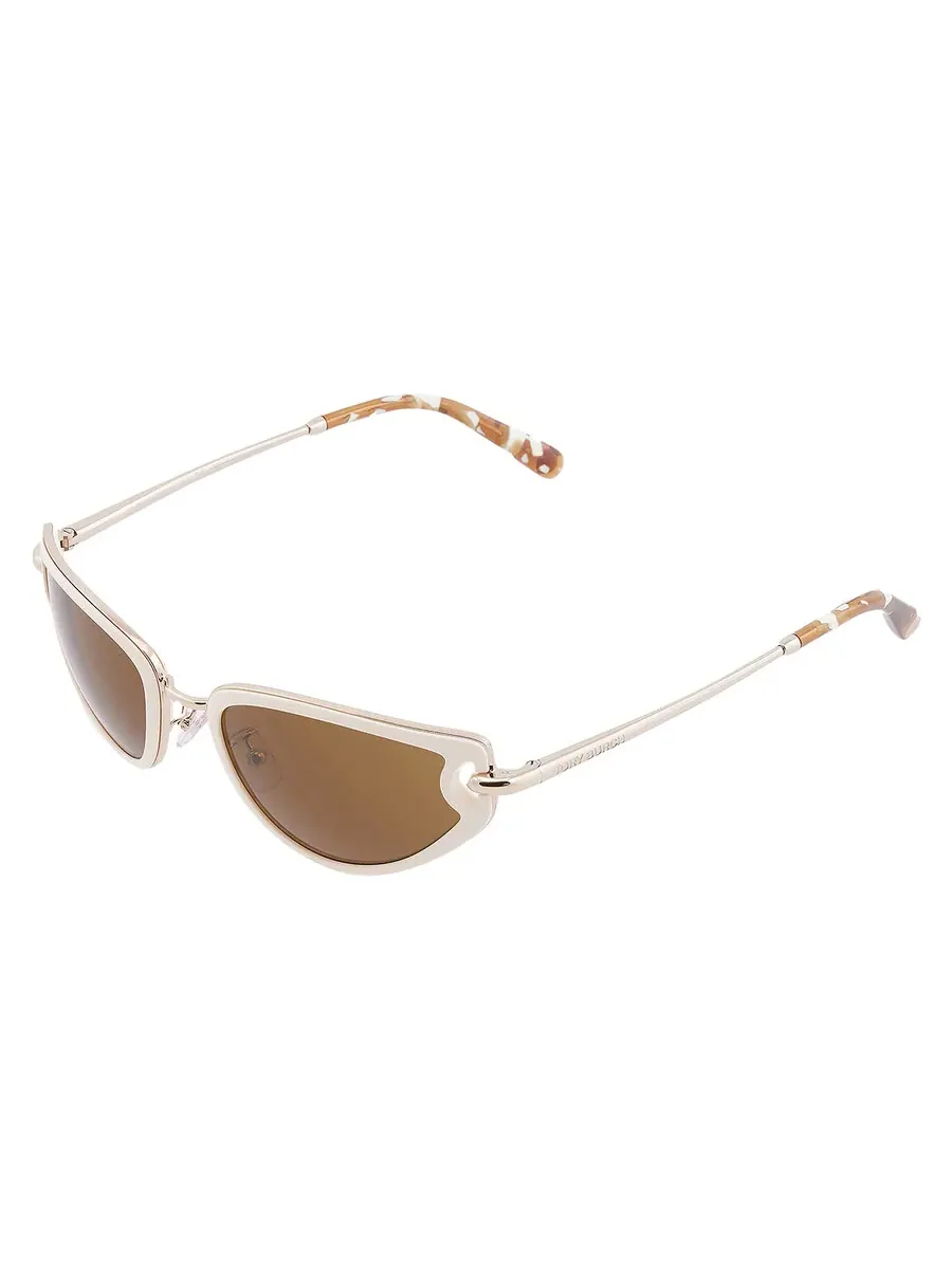 Солнцезащитные очки женские Tory Burch Ochre Cat Eye TY6115 334673 53 — изображение 3 из 5, слоновая кость