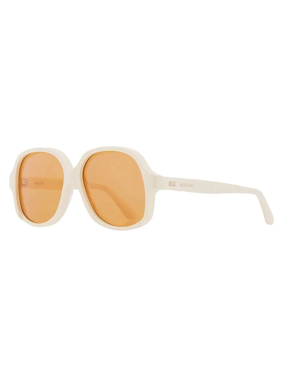Солнцезащитные очки Valentino Orange Irregular Unisex VLS-177 C 59 Valentino Garavani, слоновая кость/золото