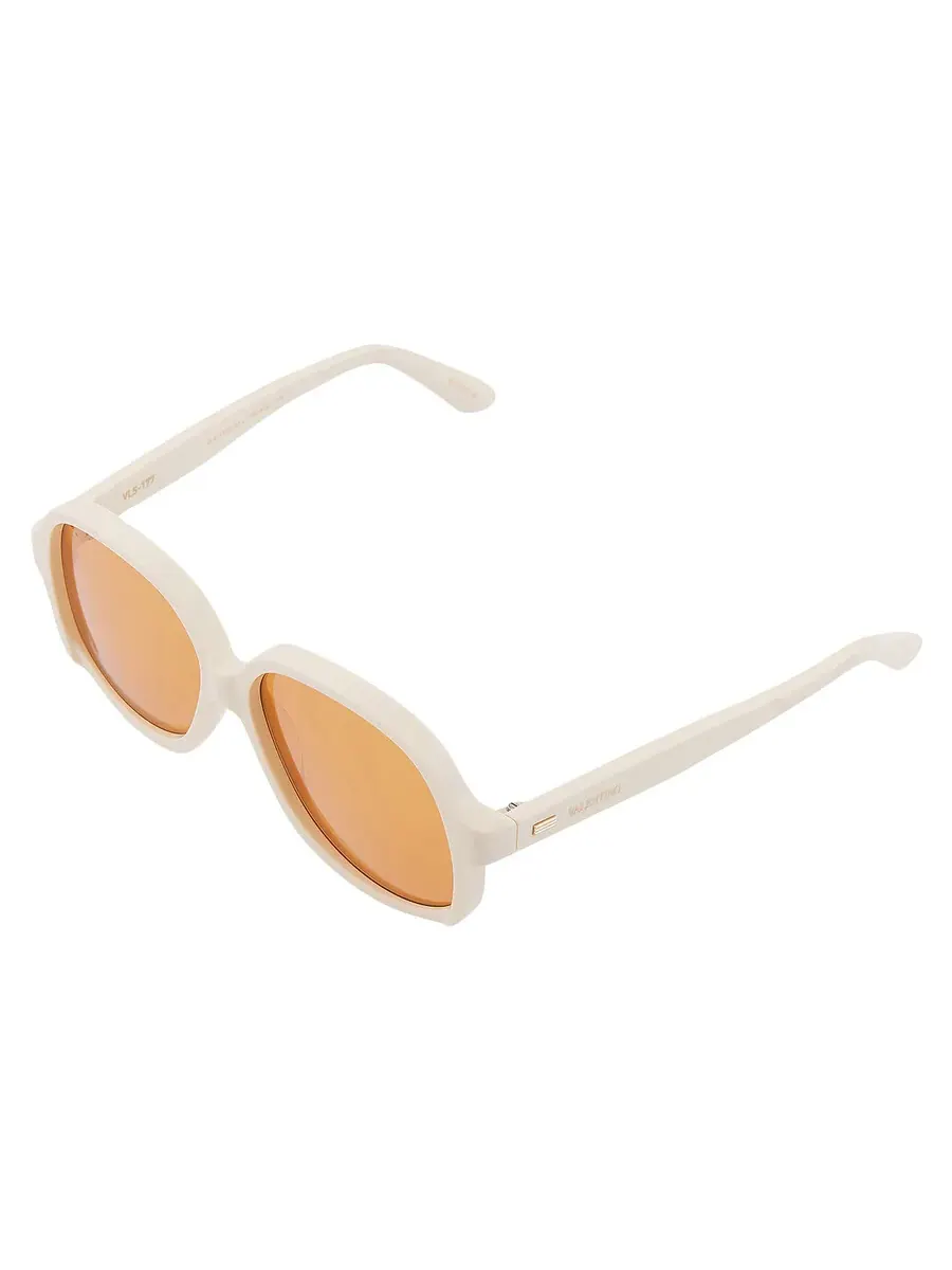 Солнцезащитные очки Valentino Orange Irregular Unisex VLS-177 C 59 Valentino Garavani, слоновая кость/золото