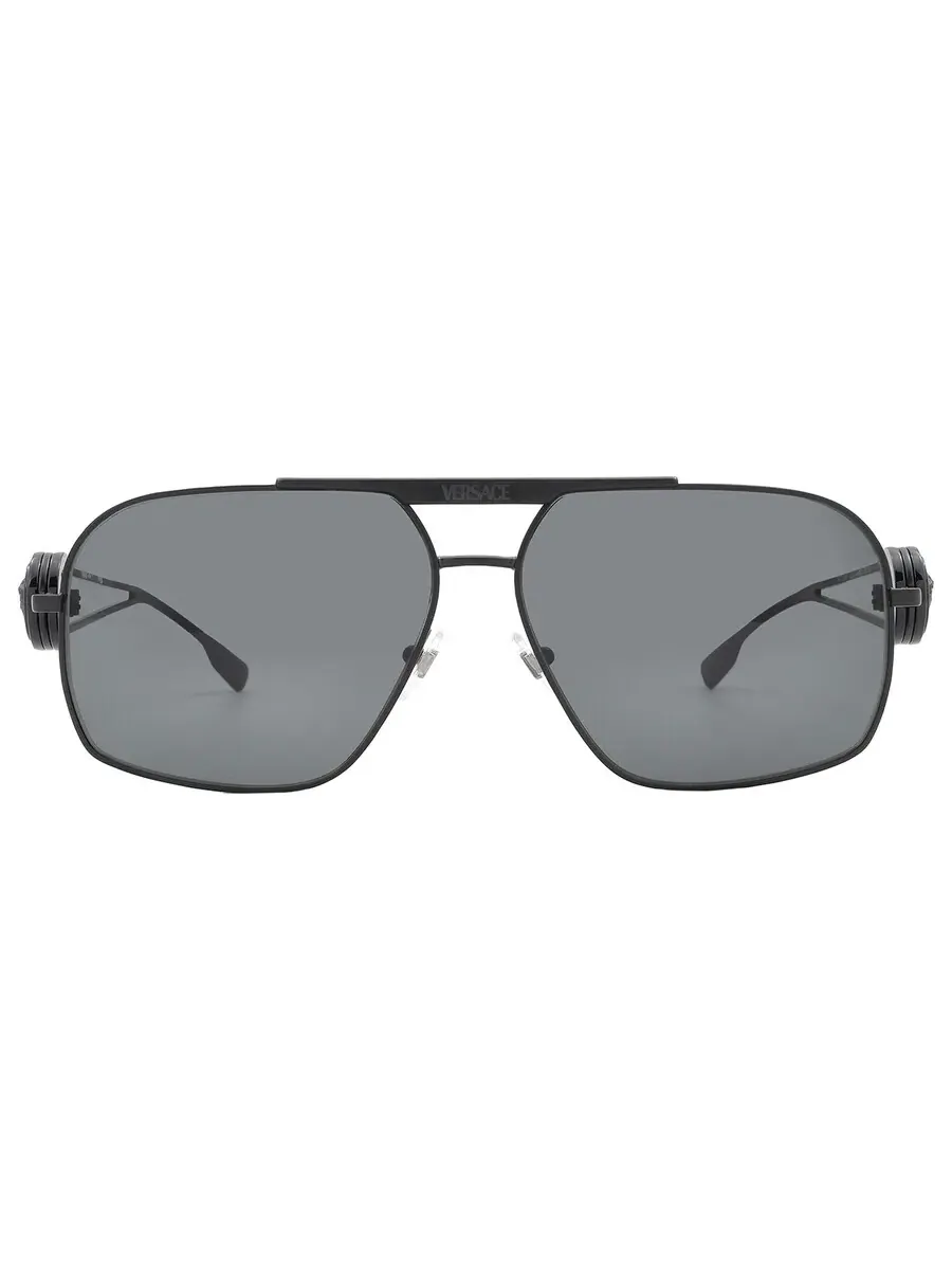 Солнцезащитные очки для мужчин Versace Dark Grey Navigator VE2269 143387 62 — изображение 1 из 5, серый