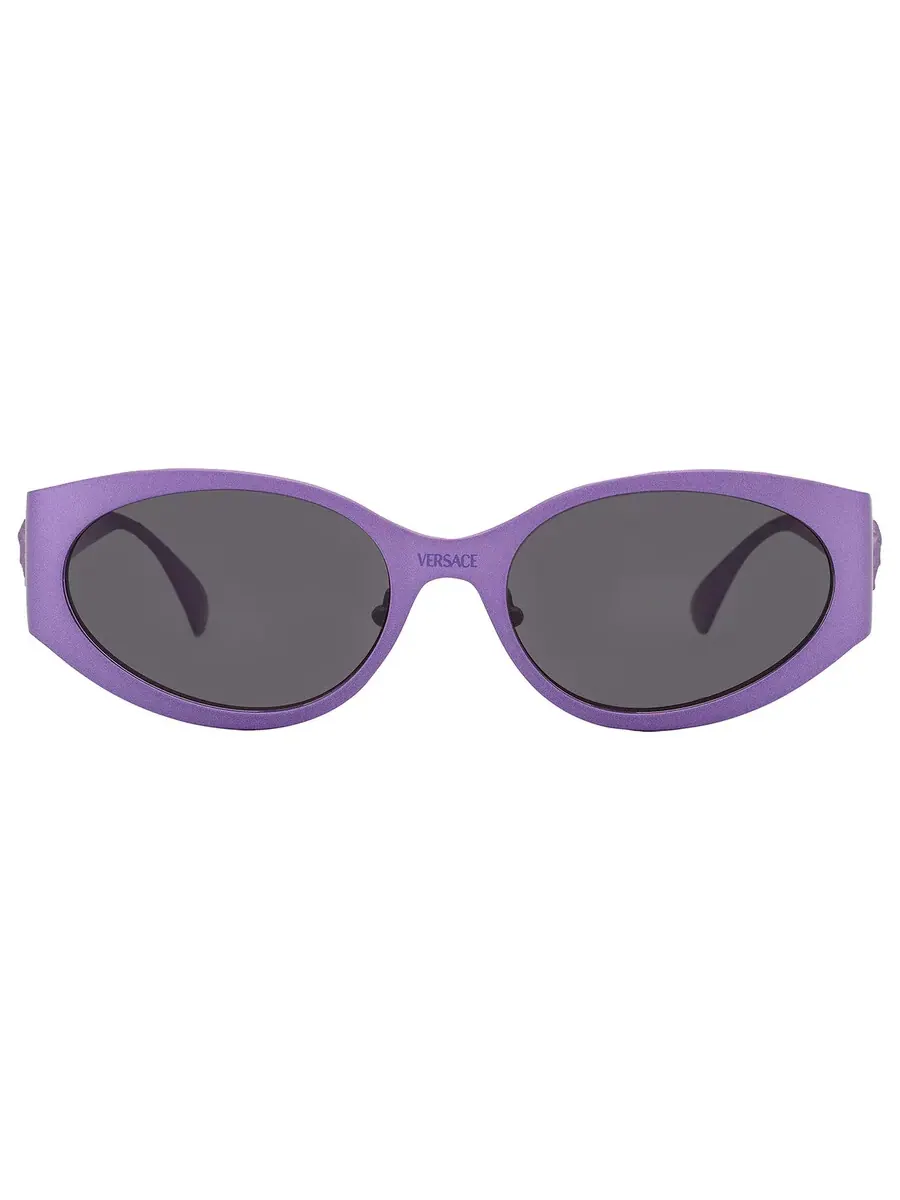 Женские солнцезащитные очки Versace Dark Grey Oval VE2263 150287 56 — изображение 1 из 6, фиолетовый