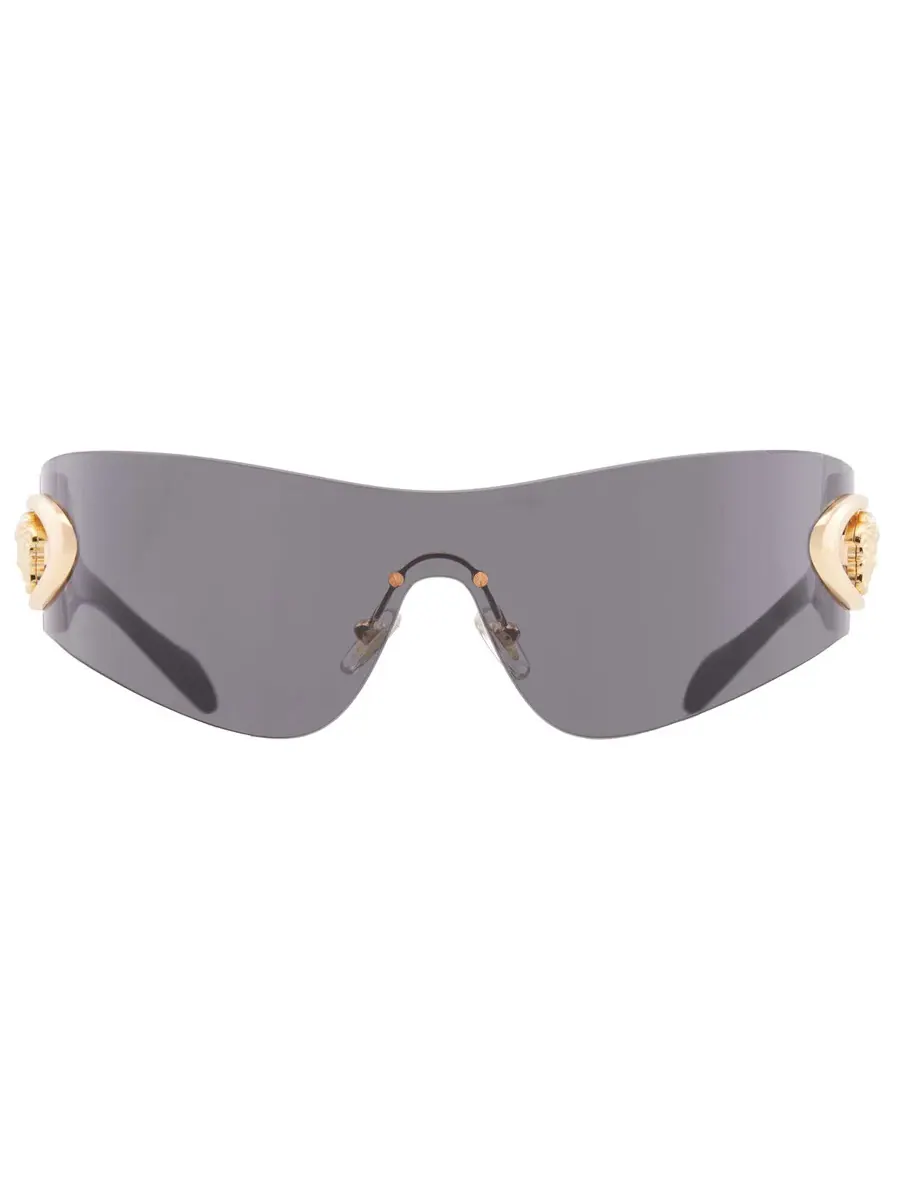 Мужские солнцезащитные очки Versace Dark Grey Shield VE2280 100287 42 — изображение 1 из 5, серый
