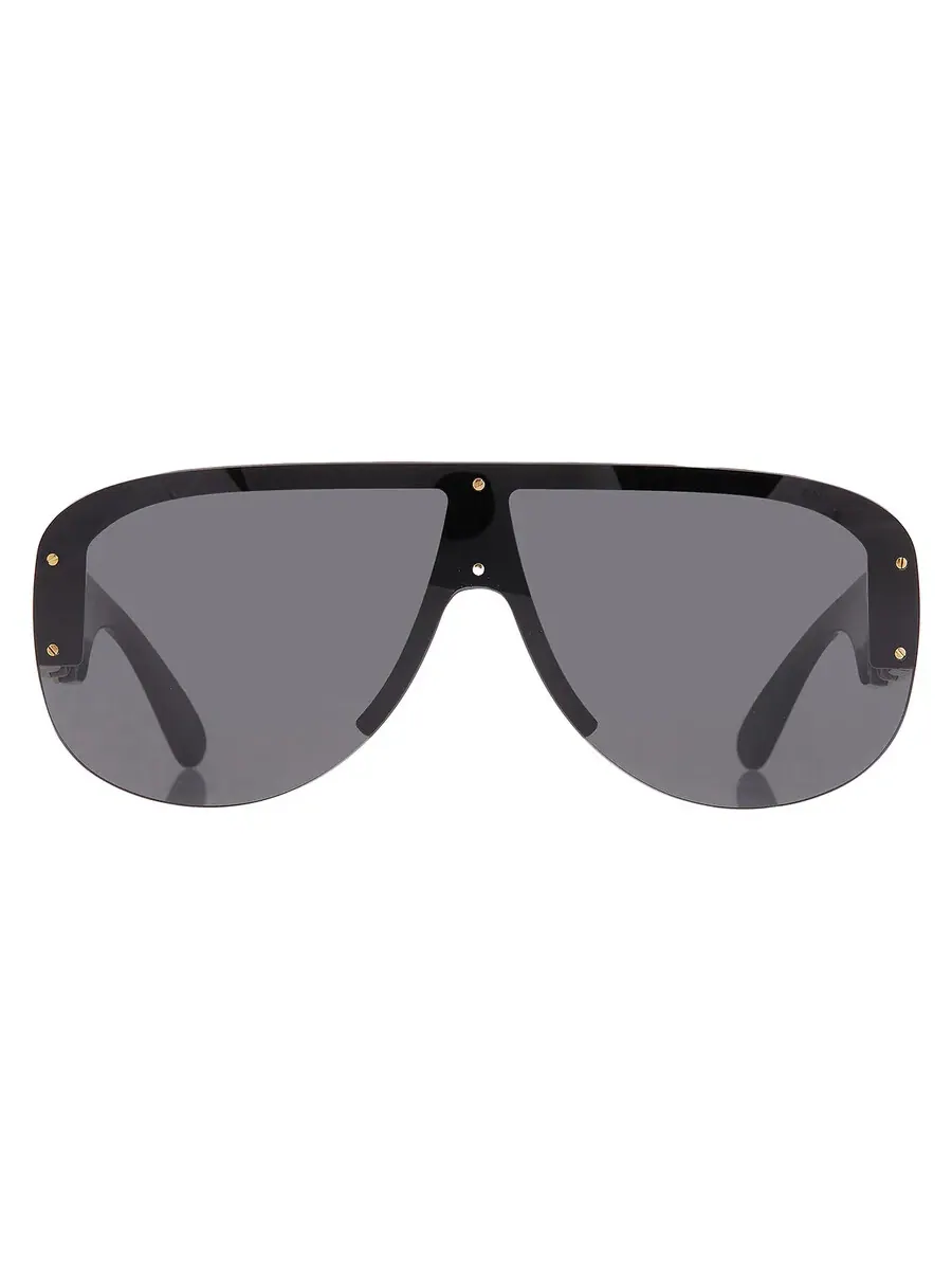 Мужские солнцезащитные очки Versace Dark Grey Shield VE4391 GB1/87 148 — изображение 1 из 5, черный