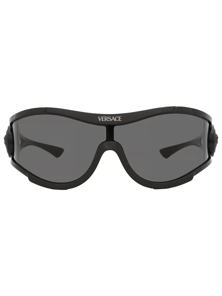 Очки солнцезащитные унисекс Versace Dark Grey Shield VE4475 536087 142 — изображение 1 из 6, черный