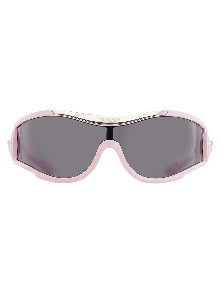 Очки солнцезащитные унисекс Versace Dark Grey Shield VE4475 548587 42 — изображение 1 из 5, розовый