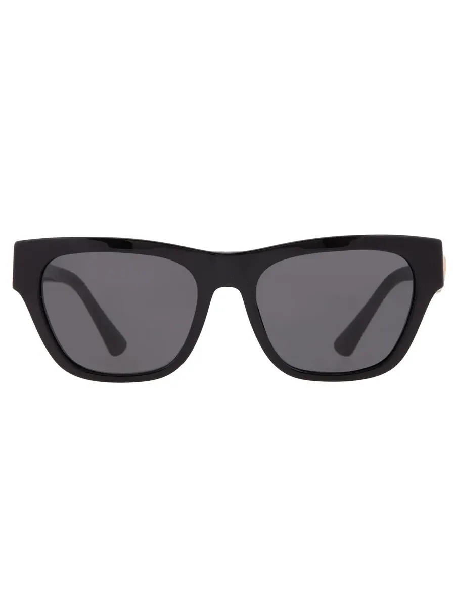 Мужские солнцезащитные очки Versace Dark Grey Square VE4457 GB1/87 55 — черный