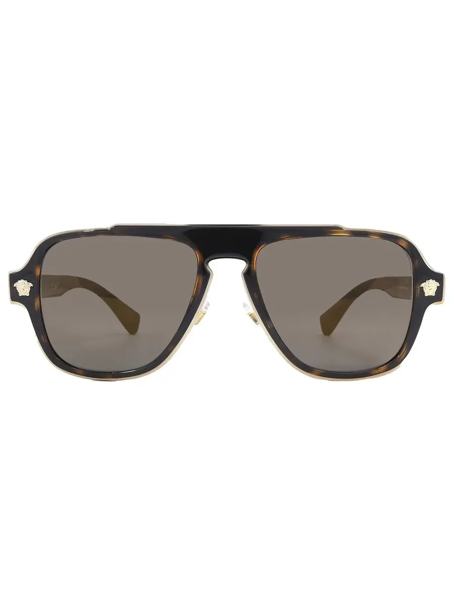 Мужские солнцезащитные очки Versace Grey Navigator VE2199 12524T 56 — изображение 1 из 5, хавана