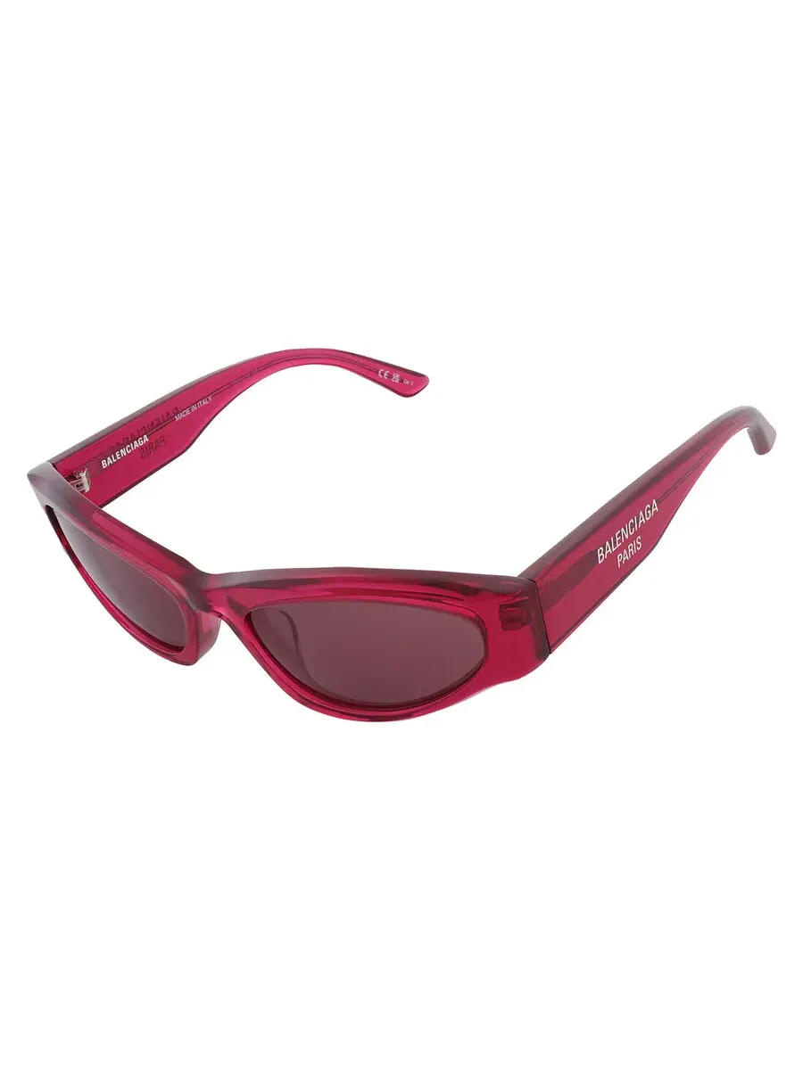 Женские солнцезащитные очки Balenciaga Violet Cat Eye BB0387S 003 58 — изображение 3 из 5, прозрачный бордовый