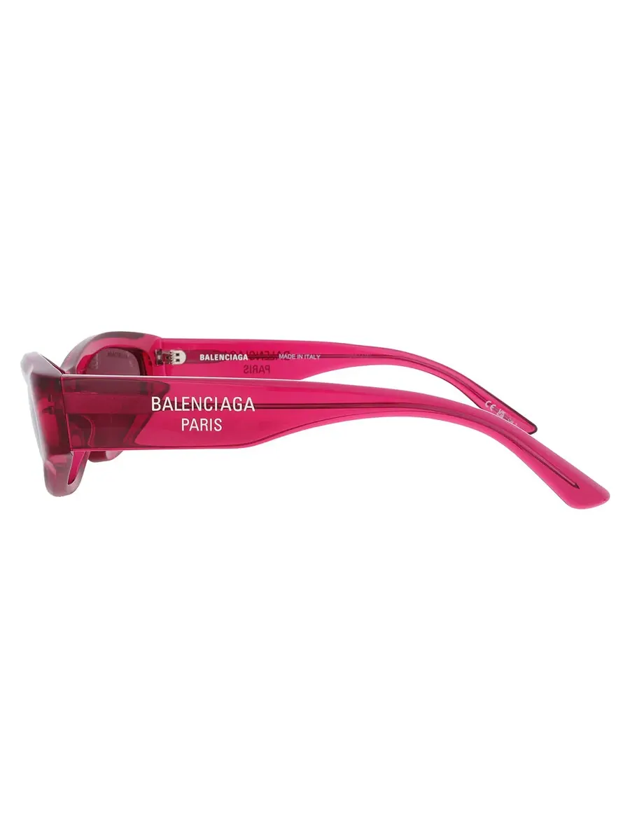 Женские солнцезащитные очки Balenciaga Violet Cat Eye BB0387S 003 58 — изображение 4 из 5, прозрачный бордовый