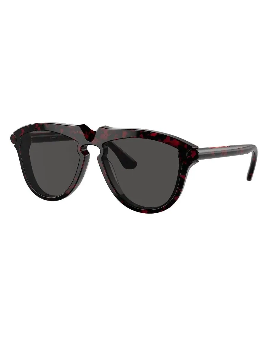 Мужские солнцезащитные очки Burberry Dark Grey Pilot BE4417U 410387 58 — изображение 2 из 4, красный