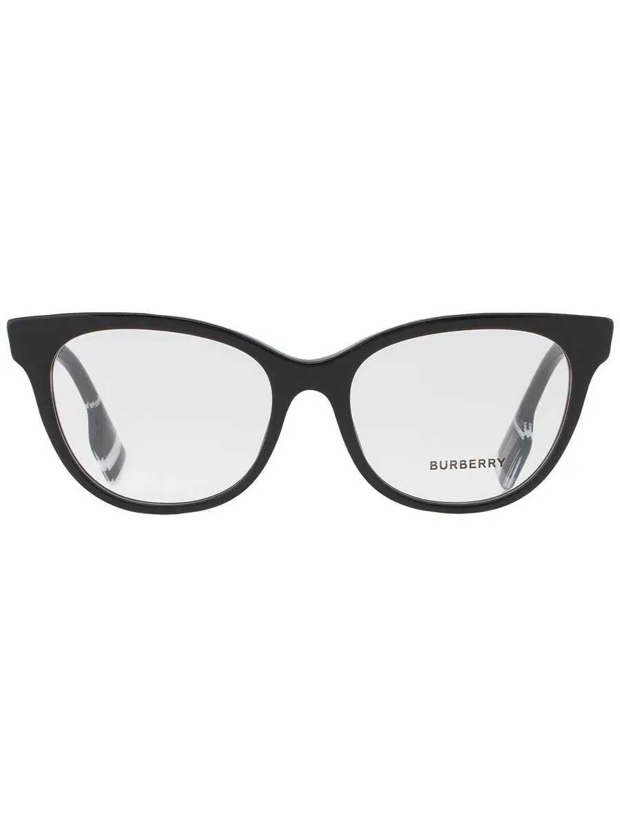 Женские очки Burberry Evelyn Demo Cat Eye BE2375 3001 53 — изображение 1 из 6, черный/белый черный
