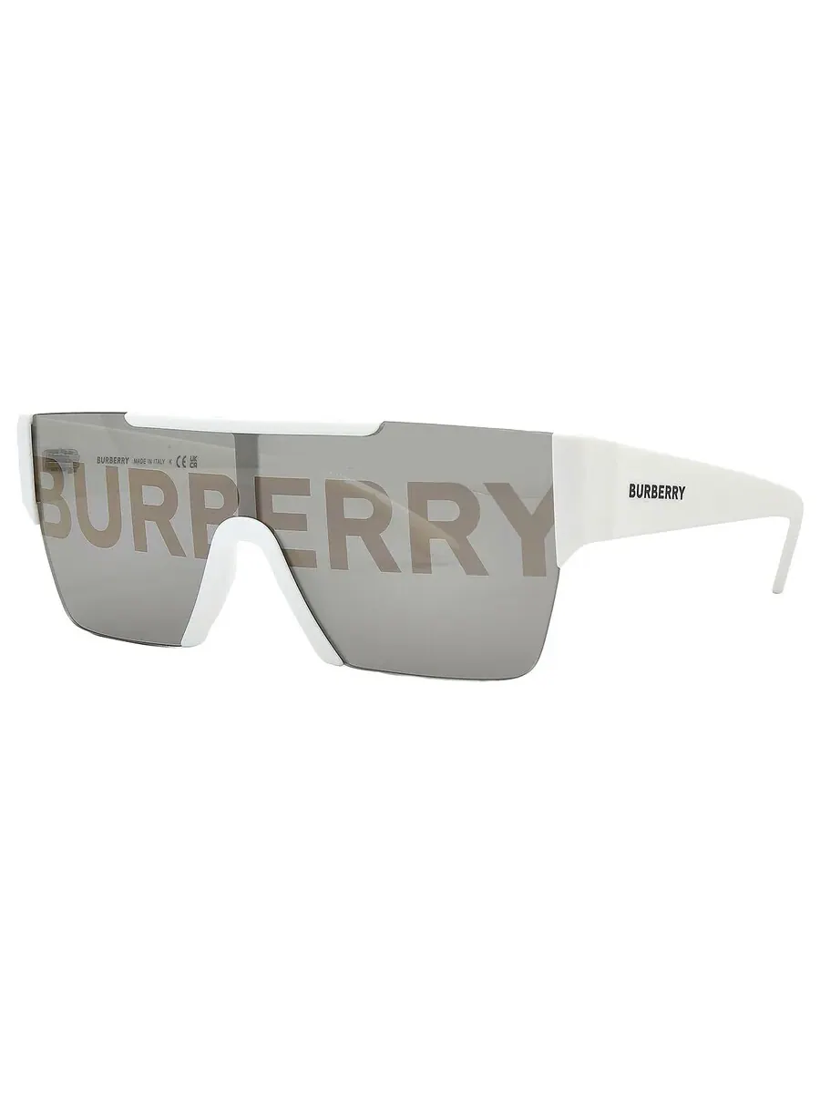 Мужские солнцезащитные очки Burberry серые / Burberry серебристые / золотой щит BE4291 3007H 138 — изображение 2 из 5