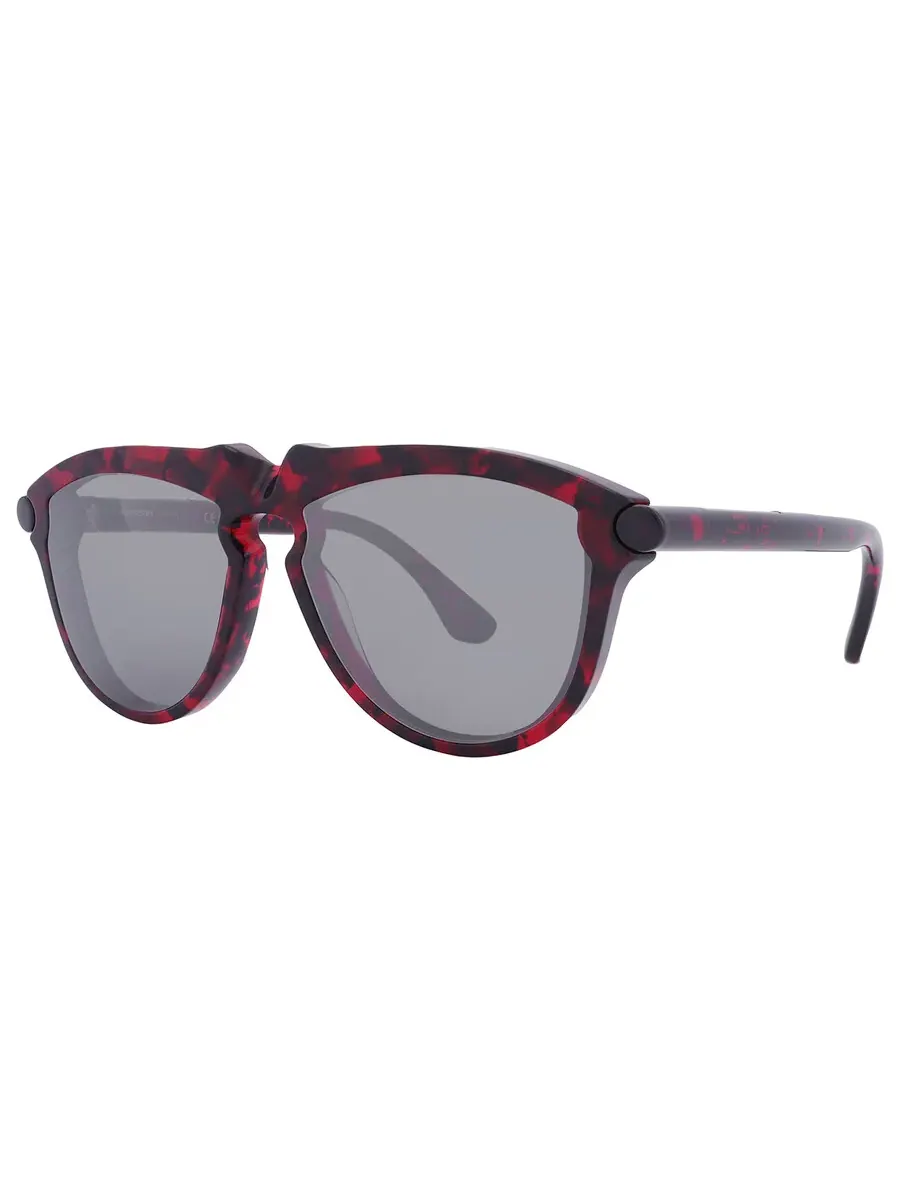 Мужские солнцезащитные очки Burberry Grey Mirror Silver Pilot BE4417U 41036G 58 — изображение 3 из 6, красный