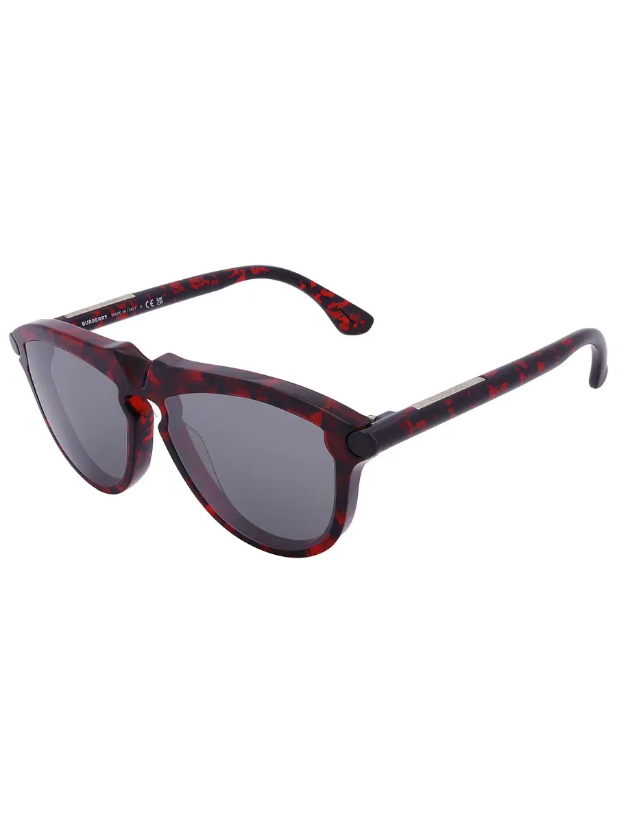 Мужские солнцезащитные очки Burberry Grey Mirror Silver Pilot BE4417U 41036G 58 — изображение 4 из 6, красный