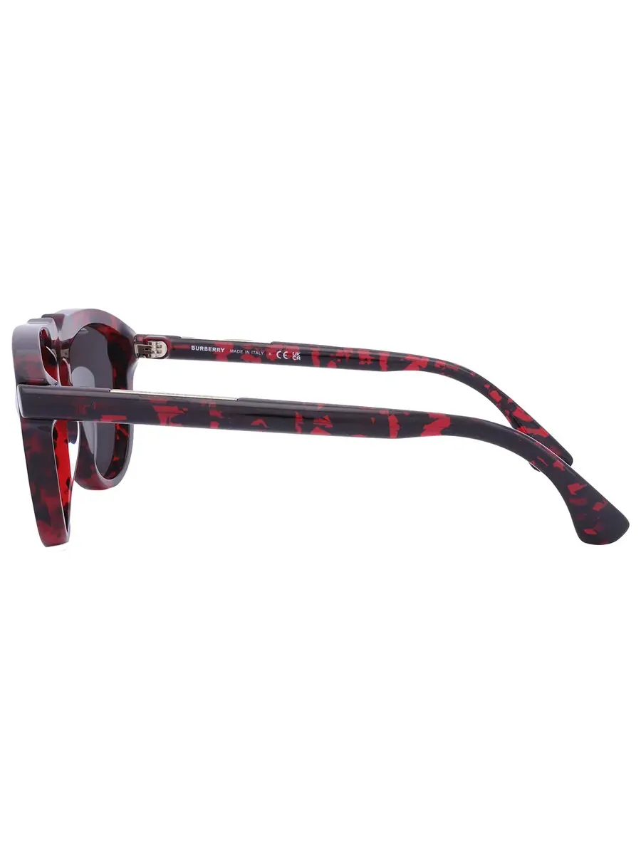 Мужские солнцезащитные очки Burberry Grey Mirror Silver Pilot BE4417U 41036G 58 — изображение 5 из 6, красный