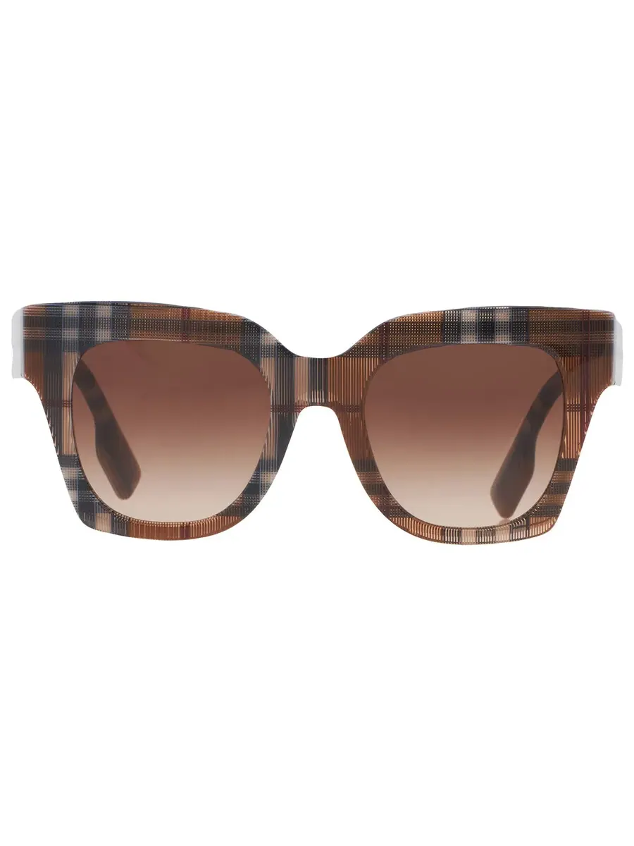 Солнцезащитные очки для женщин Burberry Kitty Brown Gradient Cat Eye BE4364 396713 49 — изображение 1 из 6, коричневый