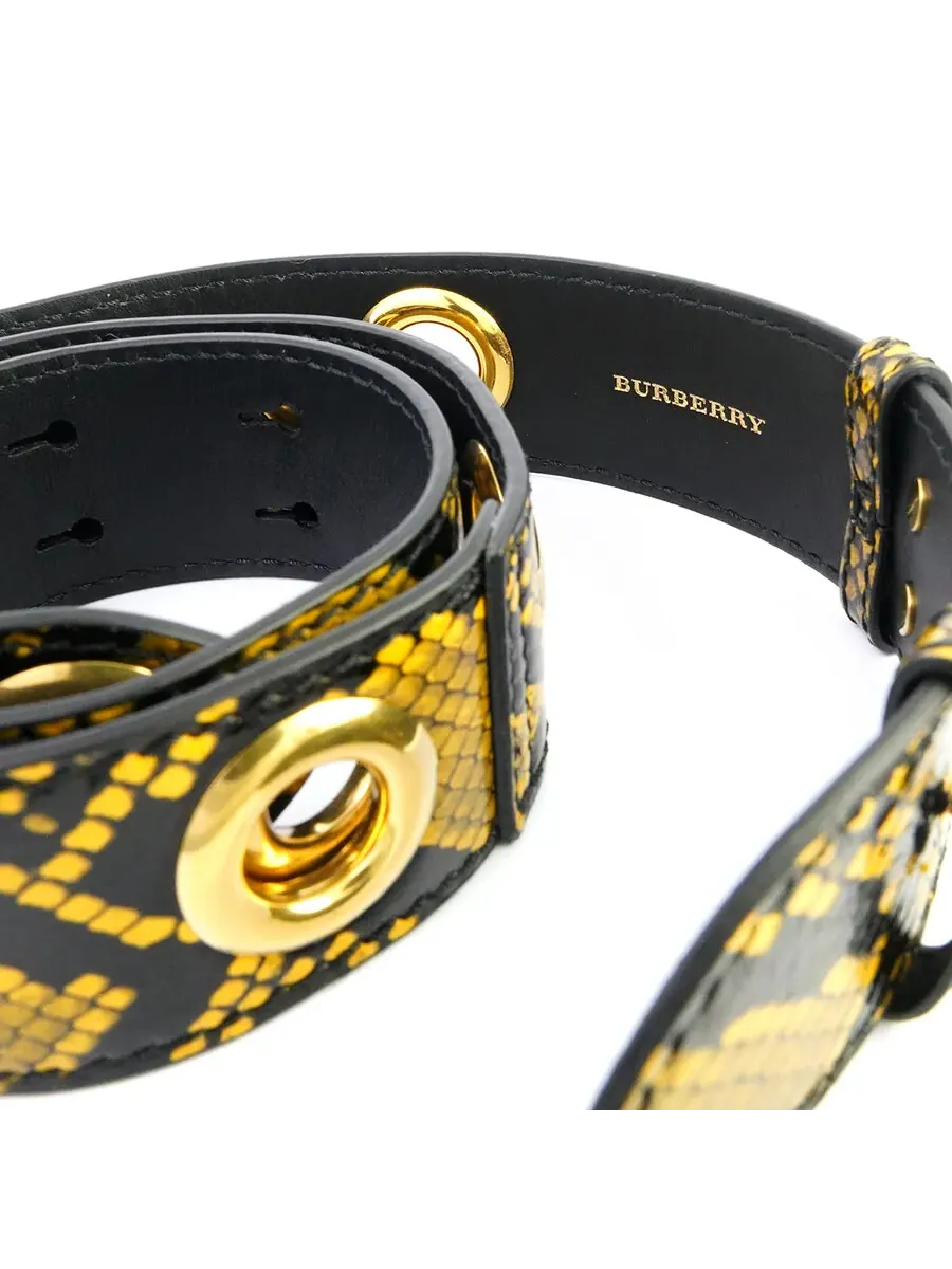 Женский ремень для сумки Burberry "Amber Yellow" с тиснением под крокодила — изображение 3 из 3, желтый