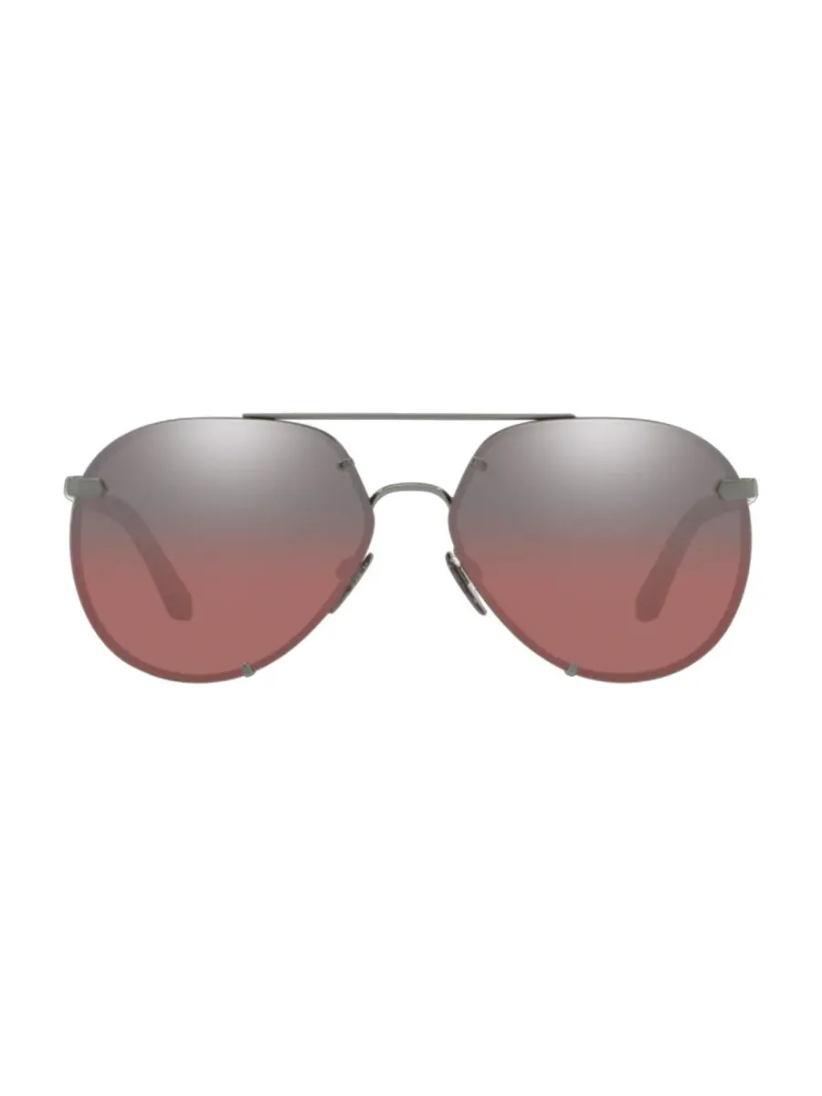Женские солнцезащитные очки Burberry Pink Mirror Silver Gradient Pilot 0BE3099 10577E 55 — изображение 2 из 4, серебристый