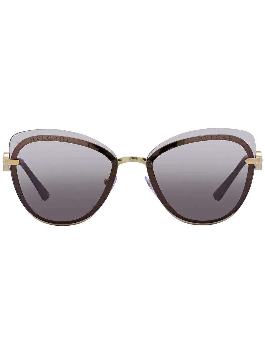 Женские солнцезащитные очки Bvlgari Gray Gradient Butterfly BV6182B 20148G 60 — изображение 1 из 5, розовый золотистый
