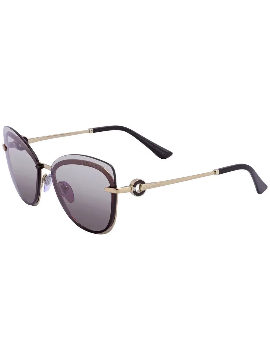Женские солнцезащитные очки Bvlgari Gray Gradient Butterfly BV6182B 20148G 60 — изображение 3 из 5, розовый золотистый