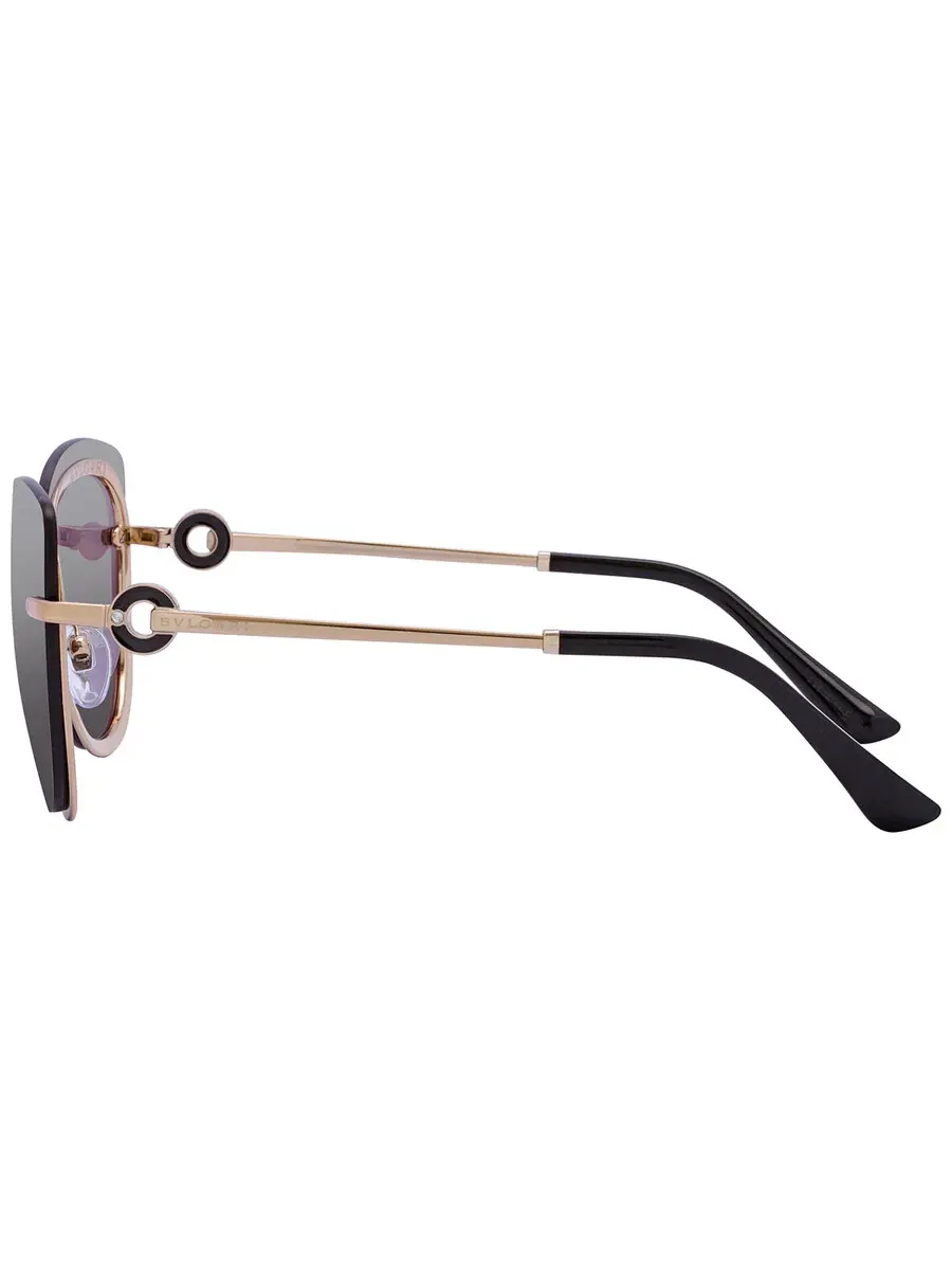 Женские солнцезащитные очки Bvlgari Gray Gradient Butterfly BV6182B 20148G 60 — изображение 4 из 5, розовый золотистый