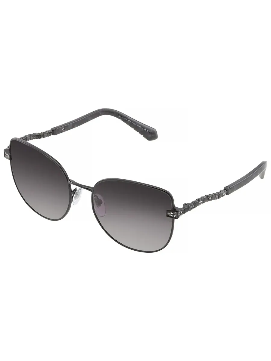 Женские солнцезащитные очки Bvlgari Grey Gradient Cat Eye BV6184B 20238G 56 — изображение 4 из 5, черный