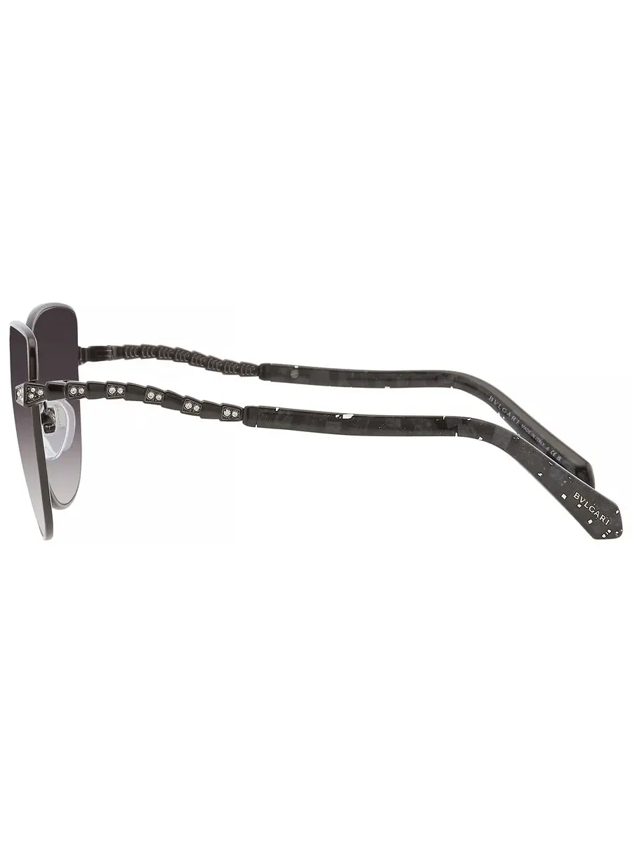 Женские солнцезащитные очки Bvlgari Grey Gradient Cat Eye BV6184B 20238G 56 — изображение 5 из 5, черный