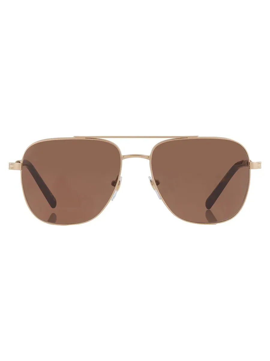 Мужские солнцезащитные очки Bvlgari Brown Navigator BV5059 202253 58 — изображение 1 из 5, бледный золотистый