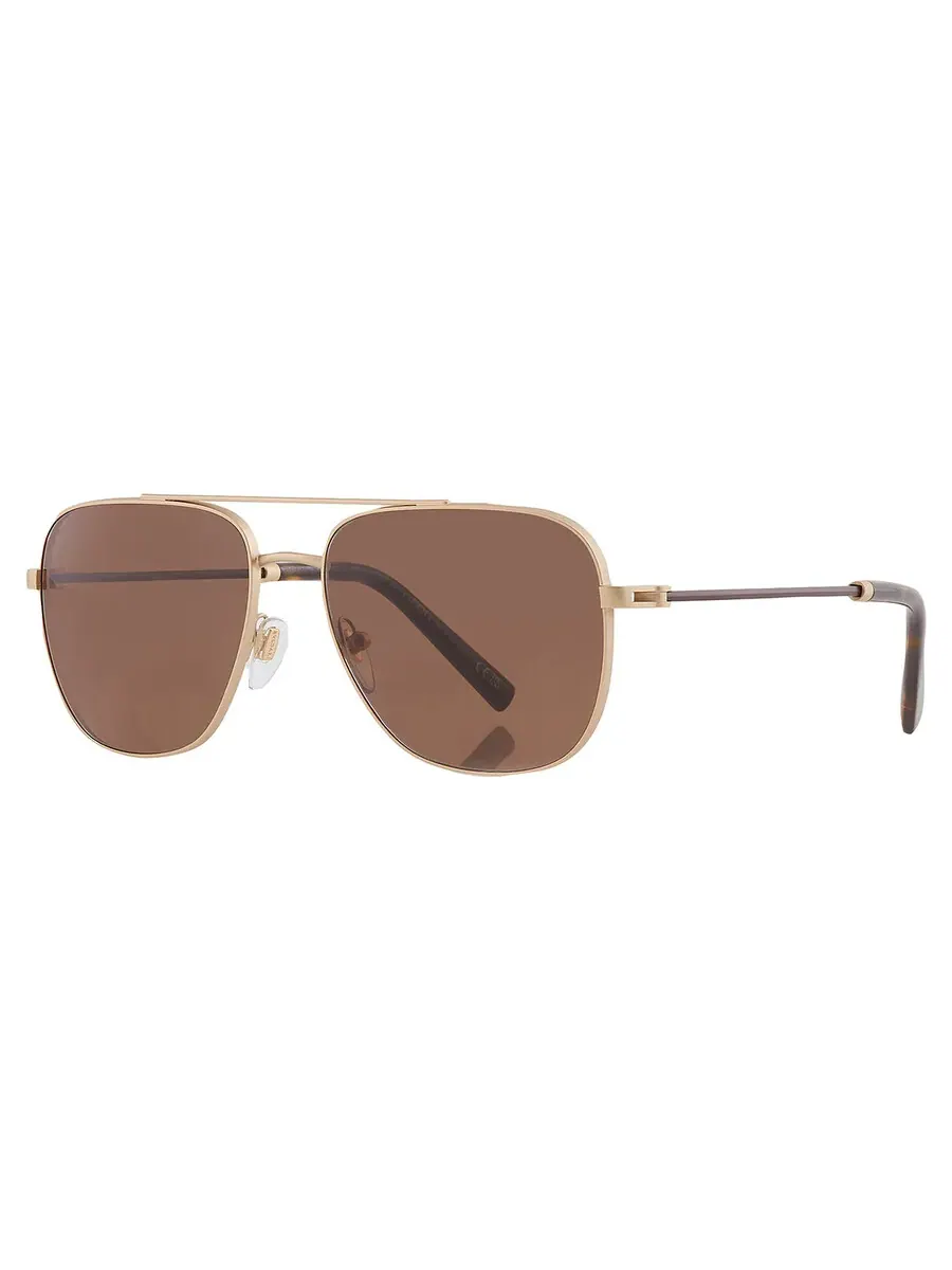 Мужские солнцезащитные очки Bvlgari Brown Navigator BV5059 202253 58 — изображение 3 из 5, бледный золотистый