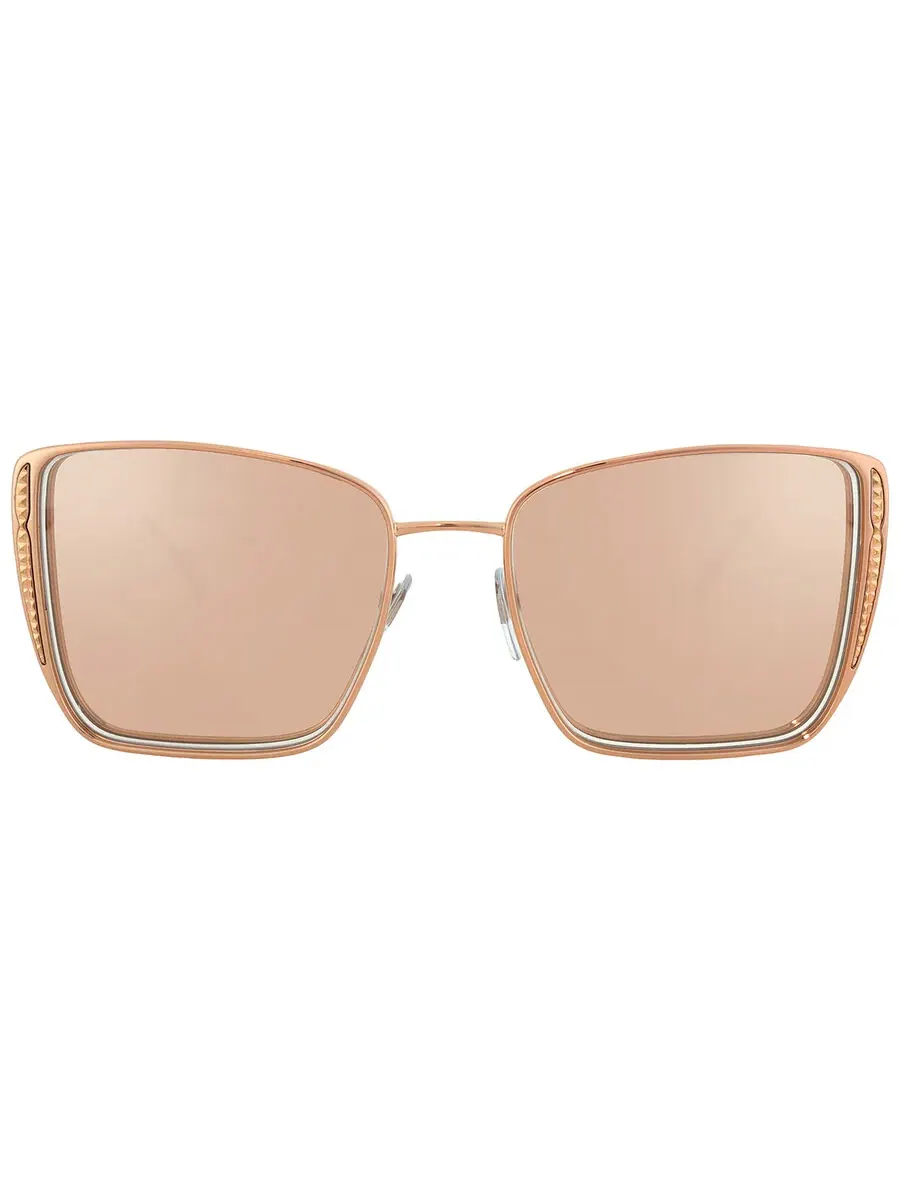 Женские солнцезащитные очки Bvlgari Clear Mirror Rose Gold квадратные BV6176 20140W 55 — изображение 1 из 4