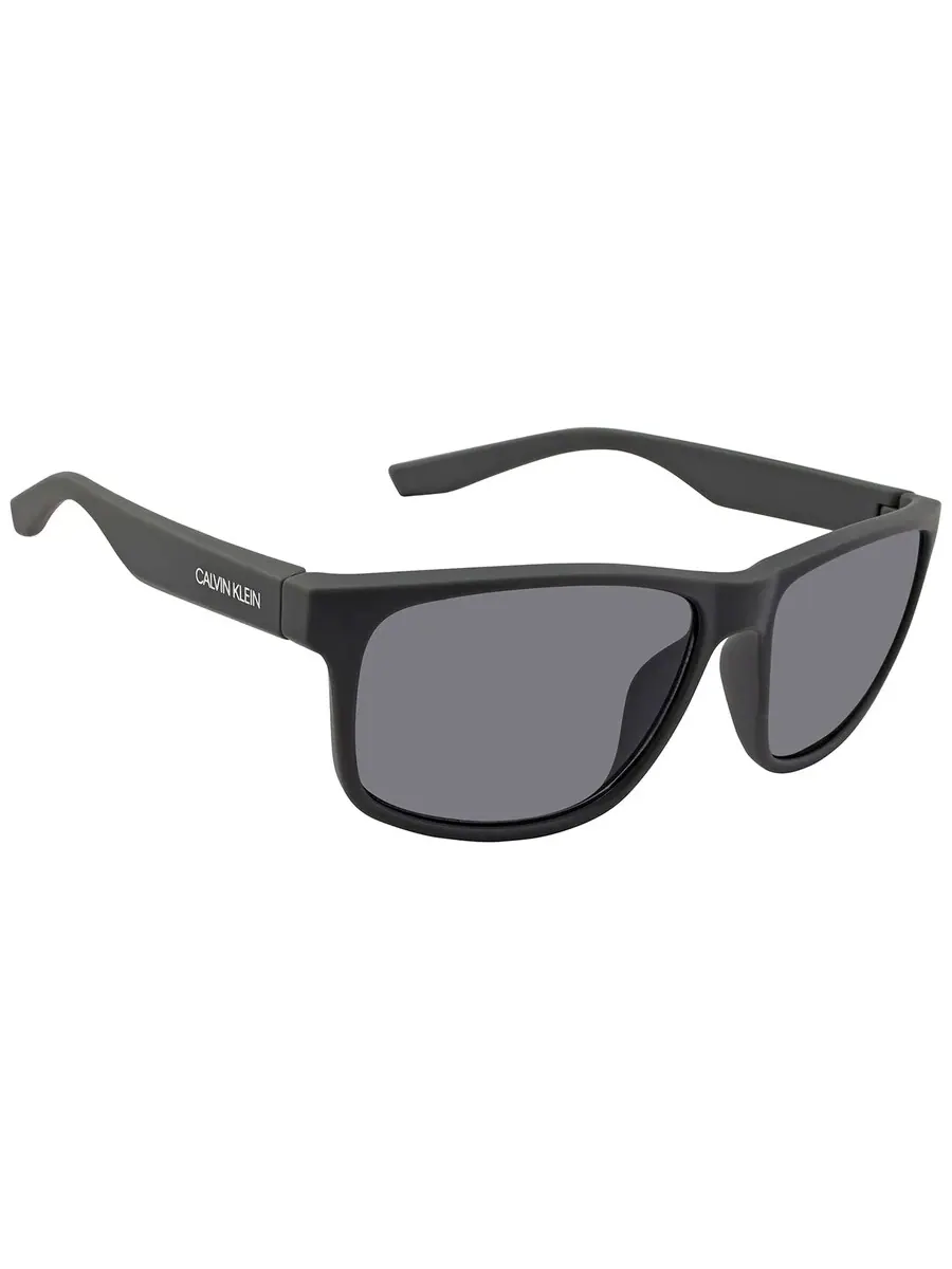 Мужские прямоугольные солнцезащитные очки Calvin Klein Grey CK19539S 020 59 — изображение 3 из 4, серый