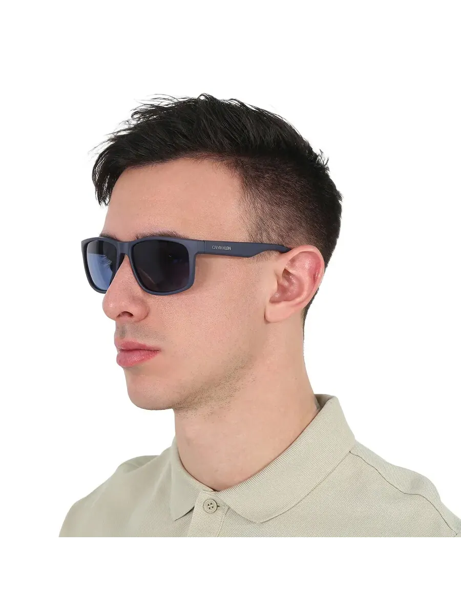 Мужские прямоугольные солнцезащитные очки Calvin Klein Blue CK19539S 410 59 — изображение 2 из 5, темно-синий