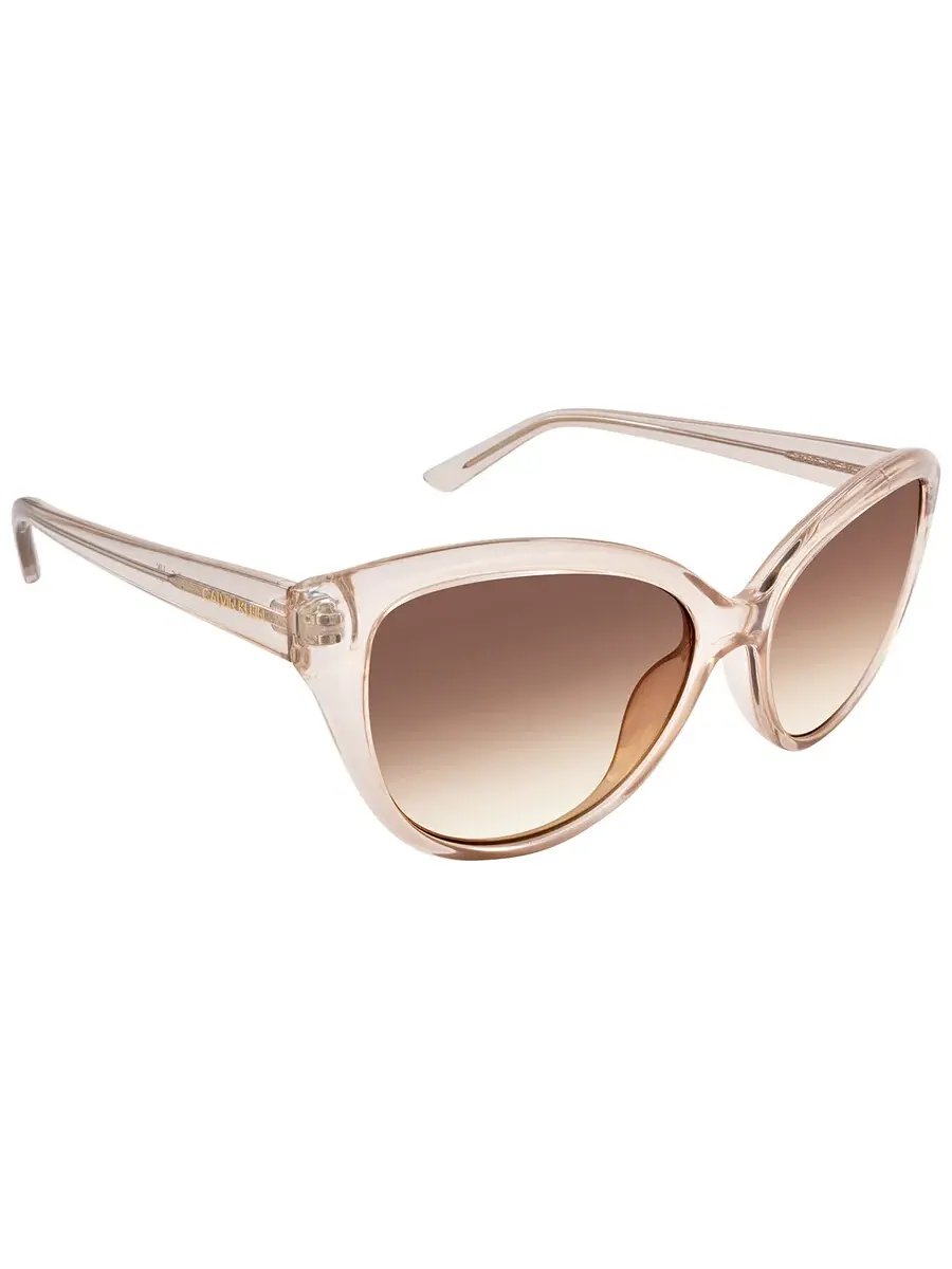 Женские солнцезащитные очки Calvin Klein Brown Gradient Cat Eye CK19536S 270 55 — изображение 3 из 4, бежевый