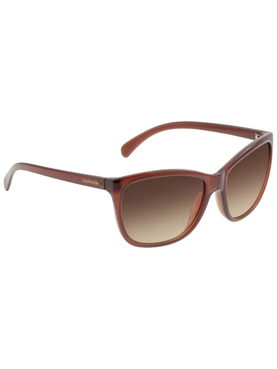 Женские солнцезащитные очки Calvin Klein Brown Gradient Square CK19565S 210 60 — изображение 2 из 3, коричневый