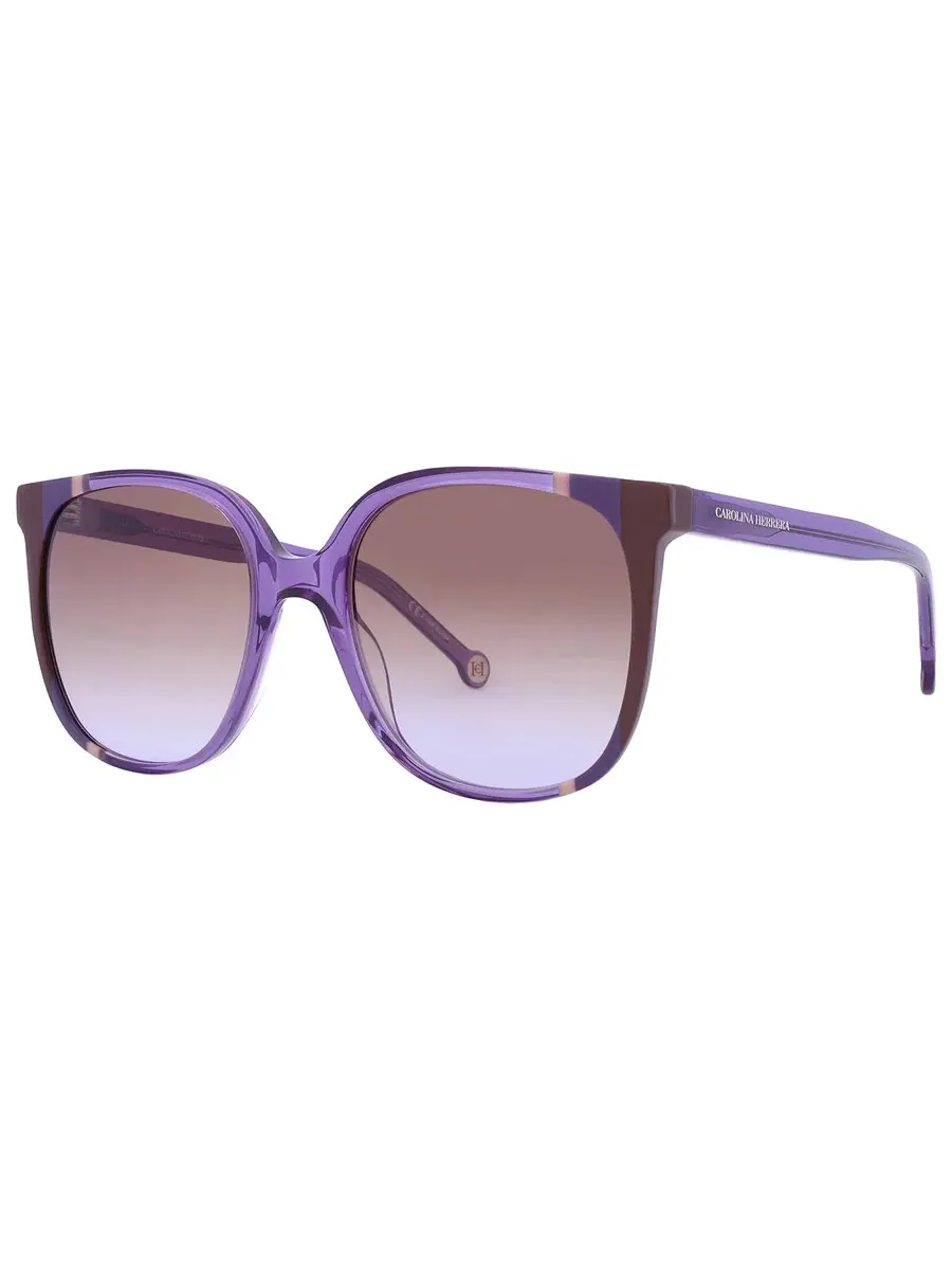 Солнцезащитные очки для женщин Carolina Herrera Brown Shaded Violet Square CH 0062/S 0E53/QR 57 — изображение 3 из 5
