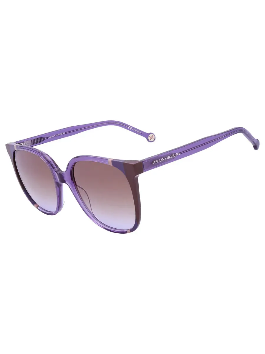 Солнцезащитные очки для женщин Carolina Herrera Brown Shaded Violet Square CH 0062/S 0E53/QR 57 — изображение 4 из 5