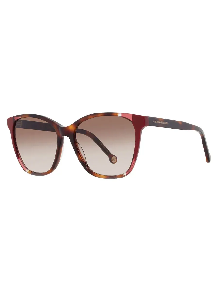 Женские солнцезащитные очки Carolina Herrera Brown Square CH 0061/S 0O63/HA 57 — изображение 2 из 4, красный