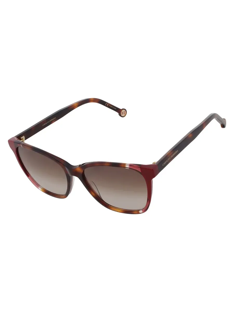Женские солнцезащитные очки Carolina Herrera Brown Square CH 0061/S 0O63/HA 57 — изображение 3 из 4, красный