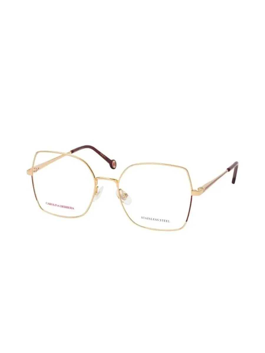 Женские очки Carolina Herrera Demo Butterfly HER 0206 06K3 55 — изображение 1 из 1, бордовый золотистый