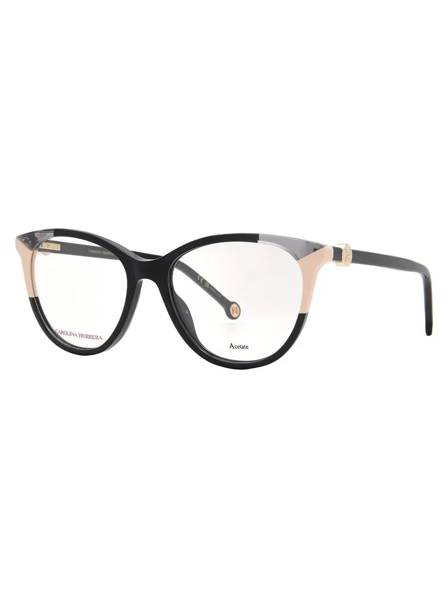Женские очки Carolina Herrera Demo Cat Eye CH 0054 0KDX 53 — изображение 2 из 4, черный