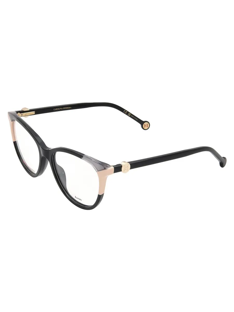 Женские очки Carolina Herrera Demo Cat Eye CH 0054 0KDX 53 — изображение 4 из 4, черный