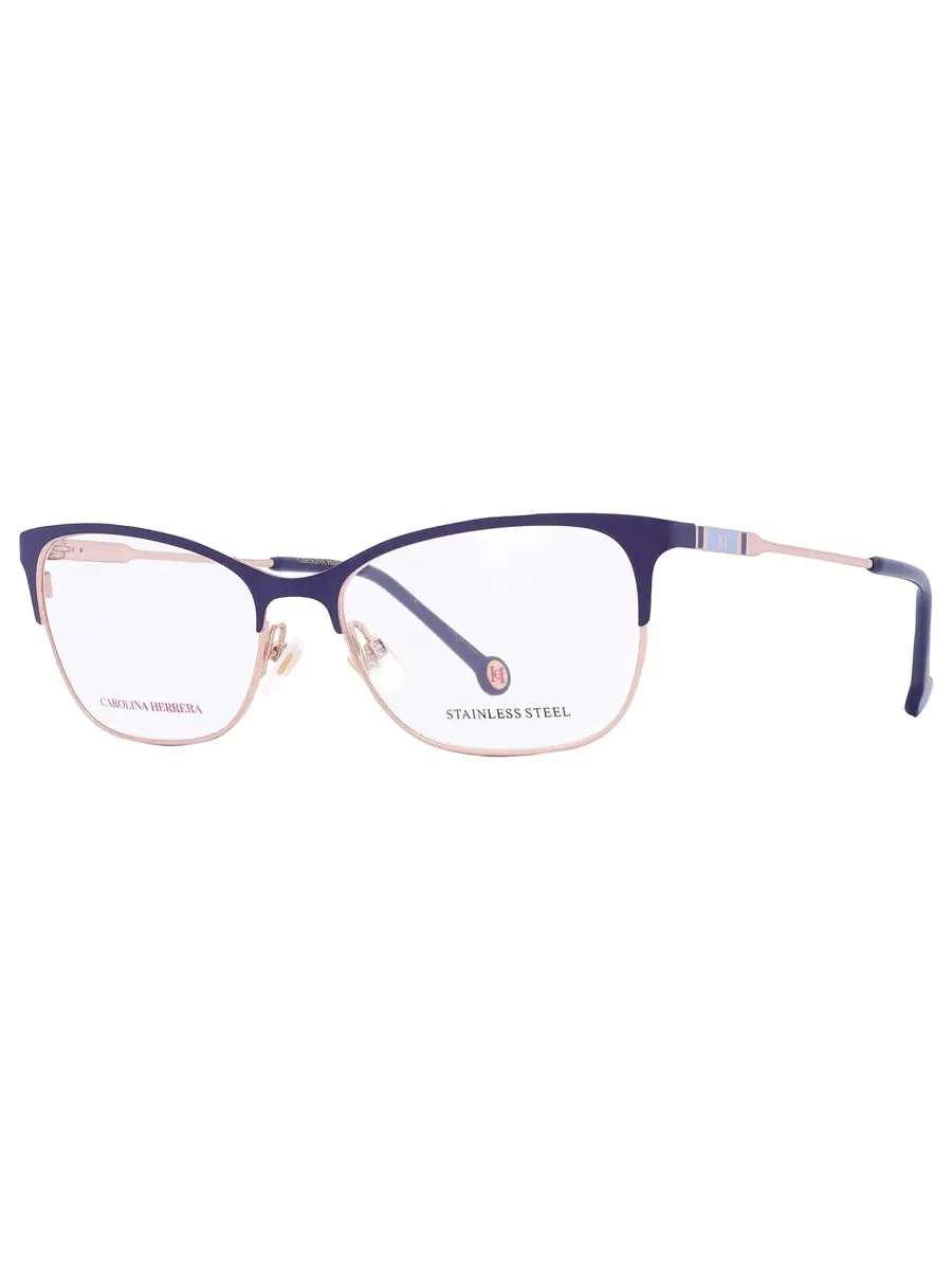 Женские очки Carolina Herrera Demo Cat Eye CH 0074 0LKS 53 — изображение 3 из 5, золотистый синий