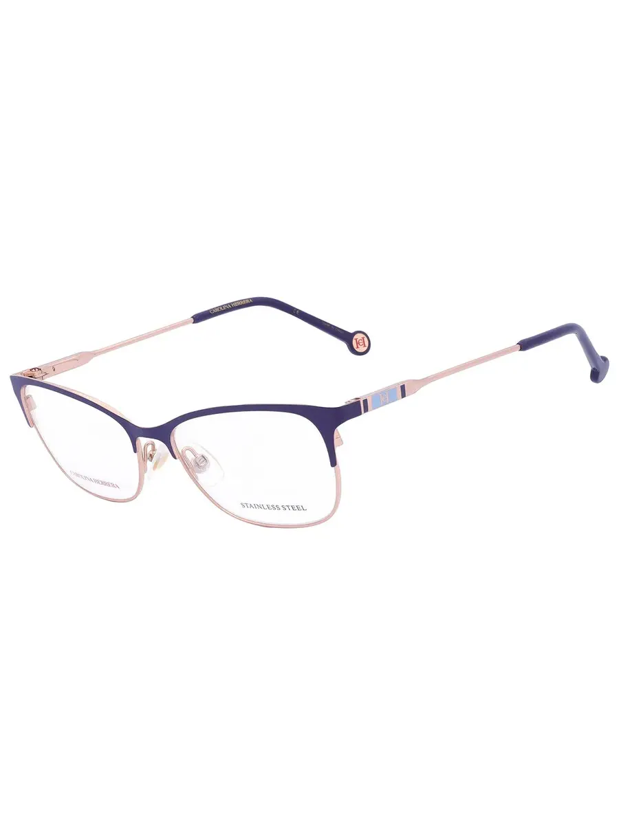 Женские очки Carolina Herrera Demo Cat Eye CH 0074 0LKS 53 — изображение 4 из 5, золотистый синий