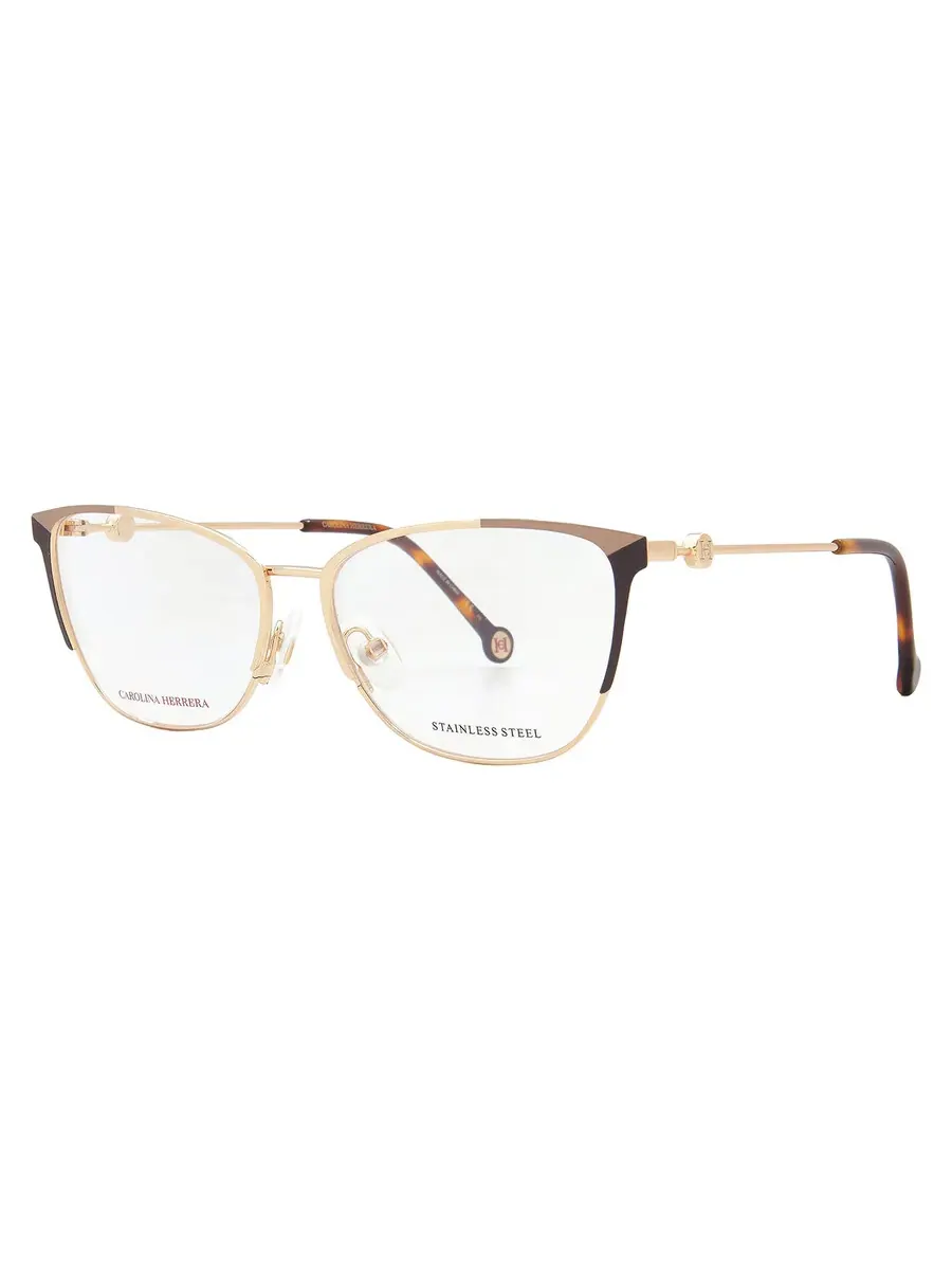 Женские очки Carolina Herrera Demo Cat Eye HER 0116 001Q 57 — изображение 2 из 4, золотистый коричневый