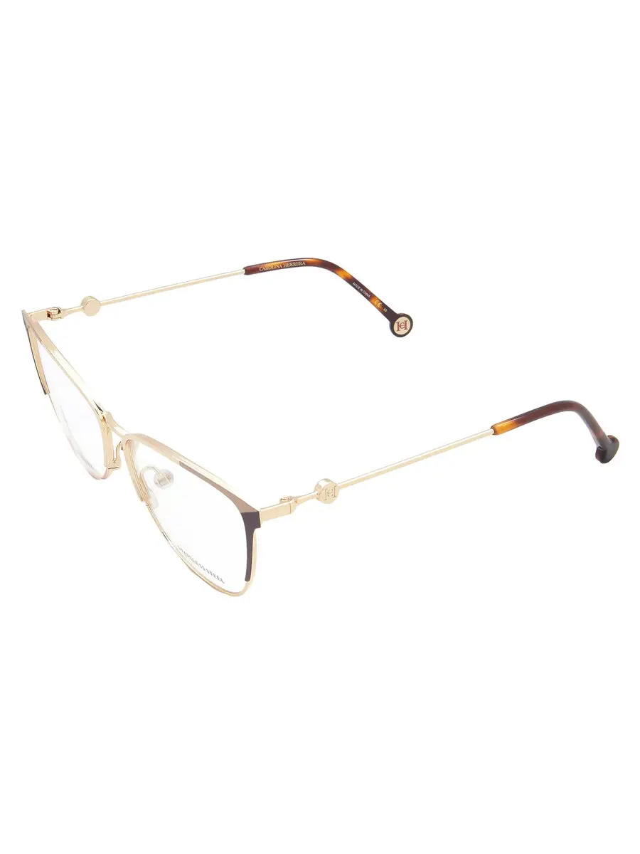 Женские очки Carolina Herrera Demo Cat Eye HER 0116 001Q 57 — изображение 4 из 4, золотистый коричневый