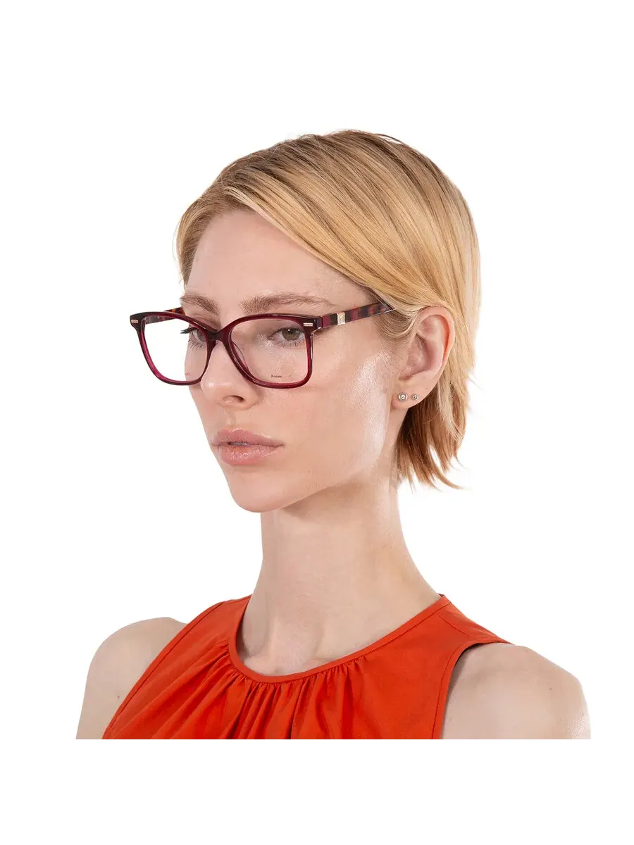 Женские очки Carolina Herrera Demo Square HER 0108 0YDC 54 — изображение 2 из 5, бордовый