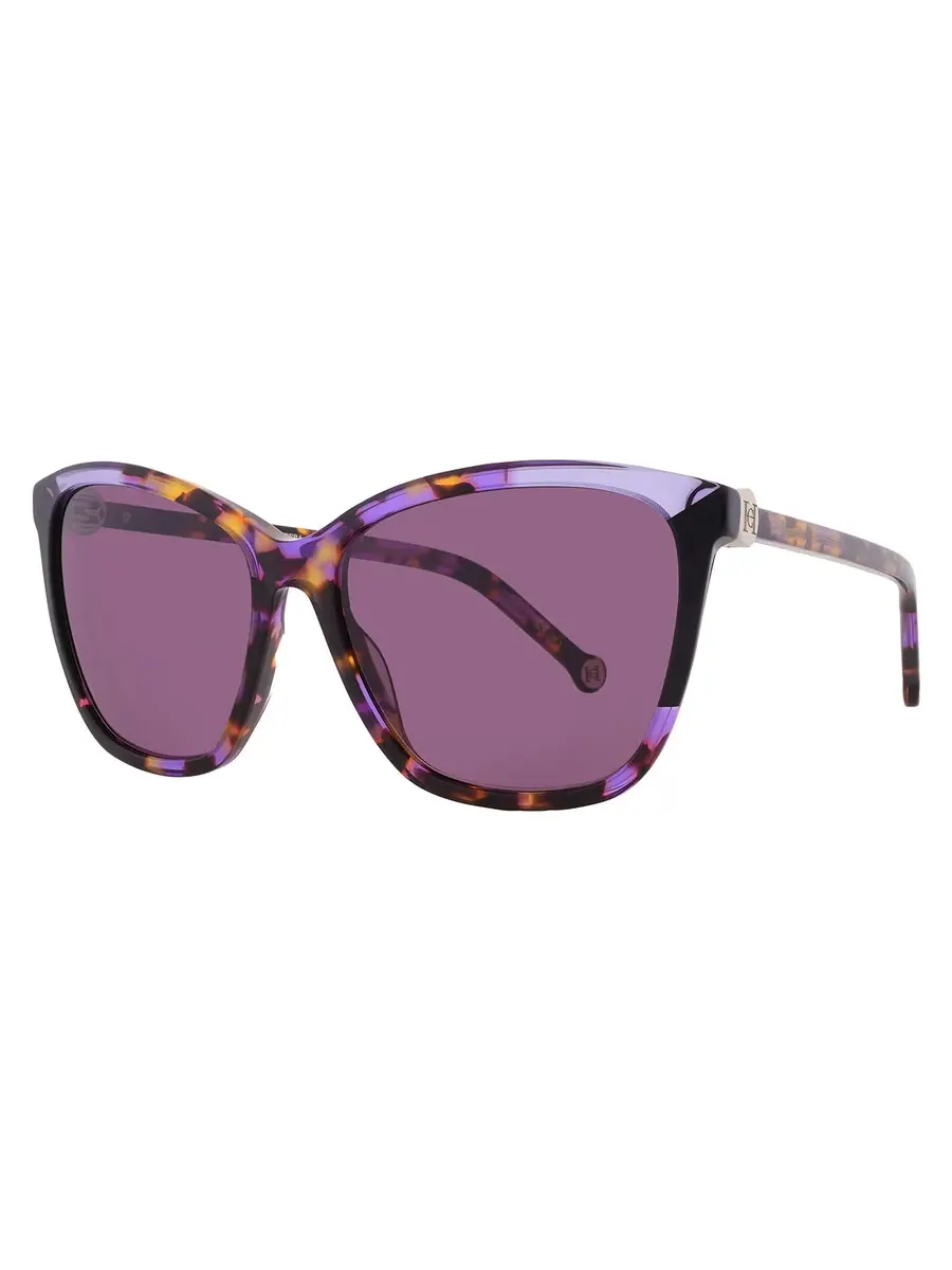 Женские солнцезащитные очки Carolina Herrera Violet Butterfly CH 0052/S 0F0T/UR 58 — изображение 2 из 4, фиолетовый